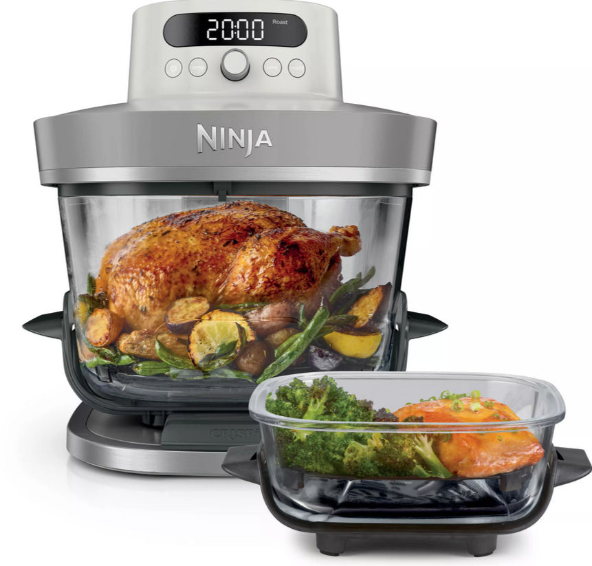 Friteuse Ninja avec poulet rôti et légumes cuits