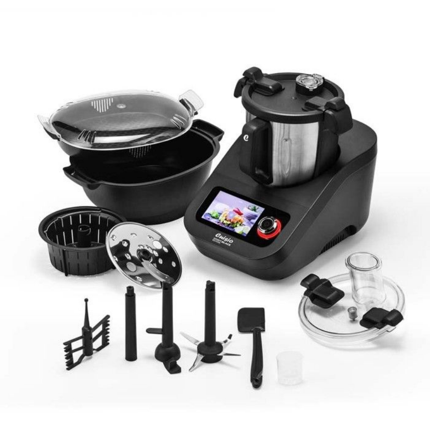 Robot cuiseur Kitchencook Cuisio Spirit Black et ses accessoires