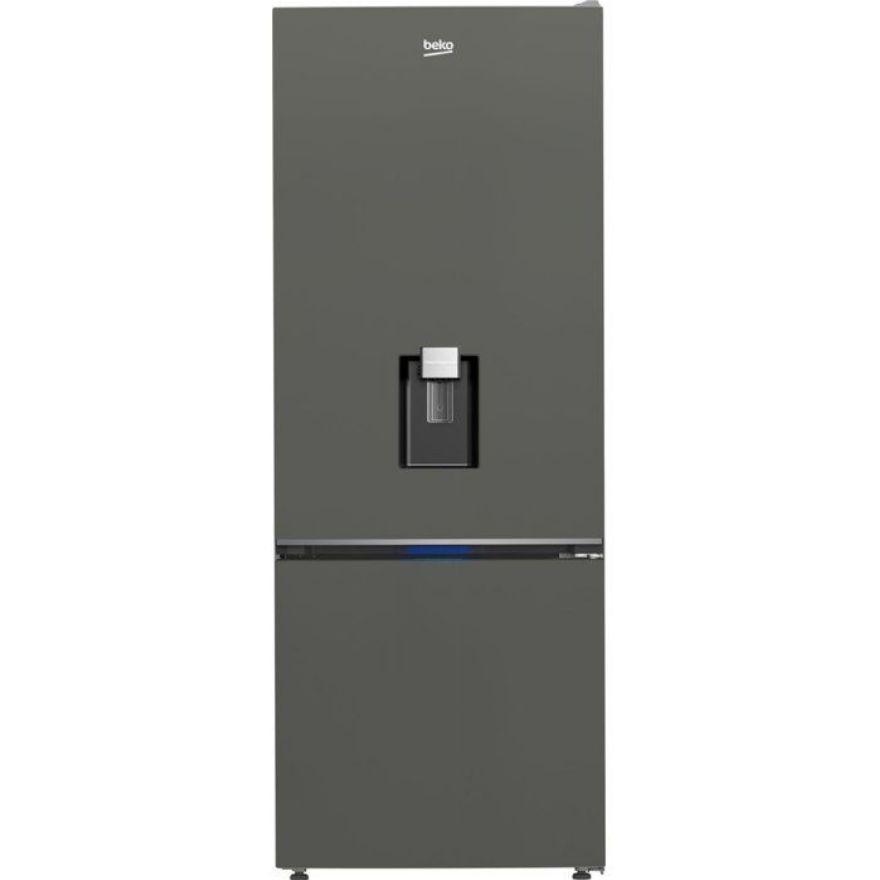 Réfrigérateur combiné Beko gris anthracite avec distributeur d'eau