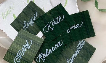 Leaf - calligraphy on thick paper