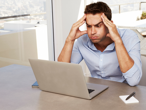 Man overwhelmed by decisions