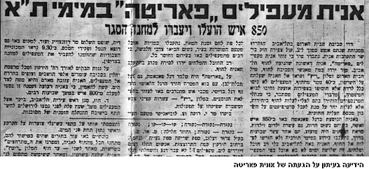 פאריטה -הידיעה בעיתון על הגעתה---.jpg
