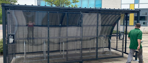 Installation of new cycle shed at South Shields School