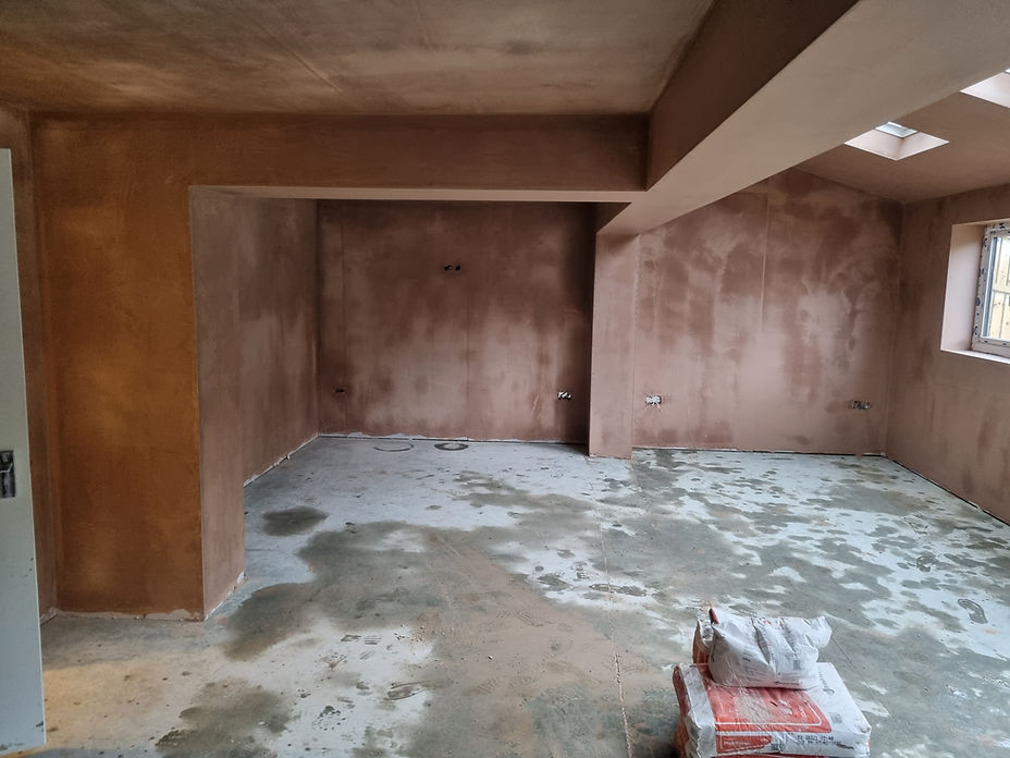 Living room renovations, wall rendering