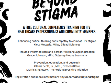 Join Us for "Beyond Stigma": A Free Cultural Competency Training on December 5, 2024