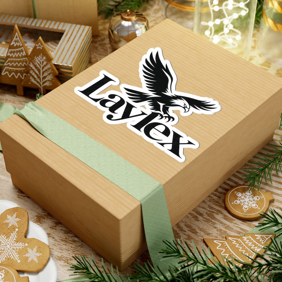 Thumbnail: LAYLEX Leylex Logo Kiss-Cut Sticker — Minimal Black Cat Emblem for Laptops & Gea