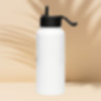 Thumbnail: Pure Maldives Sun Stainless steel water bottle with a straw lid
