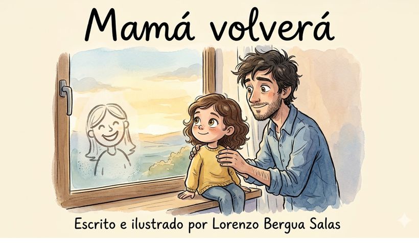 Mamá volverá: cuento infantil sobre la hospitalización de un progenitor y la espera, para ayudar a niños de 3 a 7 años a gestionar la ausencia con calma.