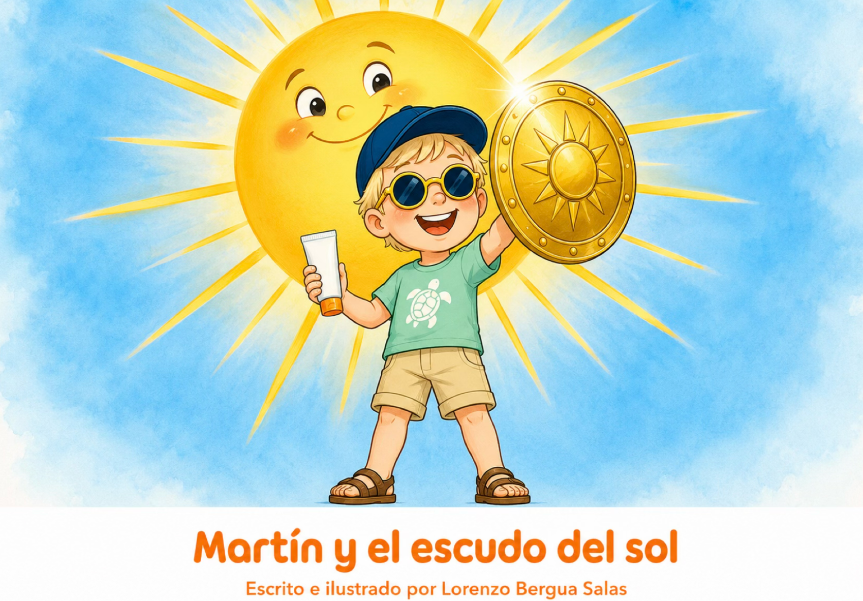 Portada del cuento «Martín y el escudo del sol»: materiales en PDF de Cuentos Sanitarios