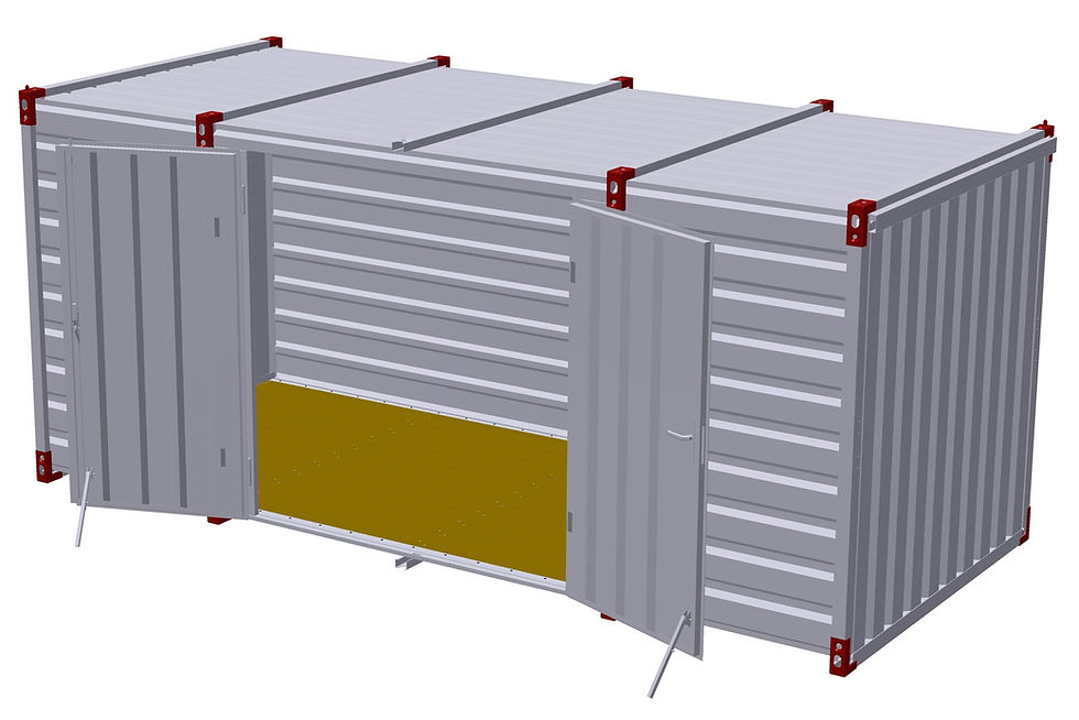 5m Container mit Türen auf der Längsseite