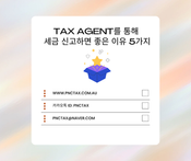 Tax Agent를 통해 세금 신고하면 좋은 이유 5가지