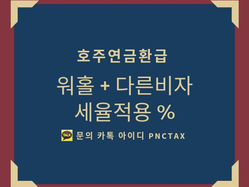 [호주연금환급] 워홀+다른비자 경우 연금환급액 (연금세율)