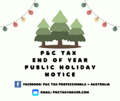 P&C Tax End of Year Public Holiday Notice