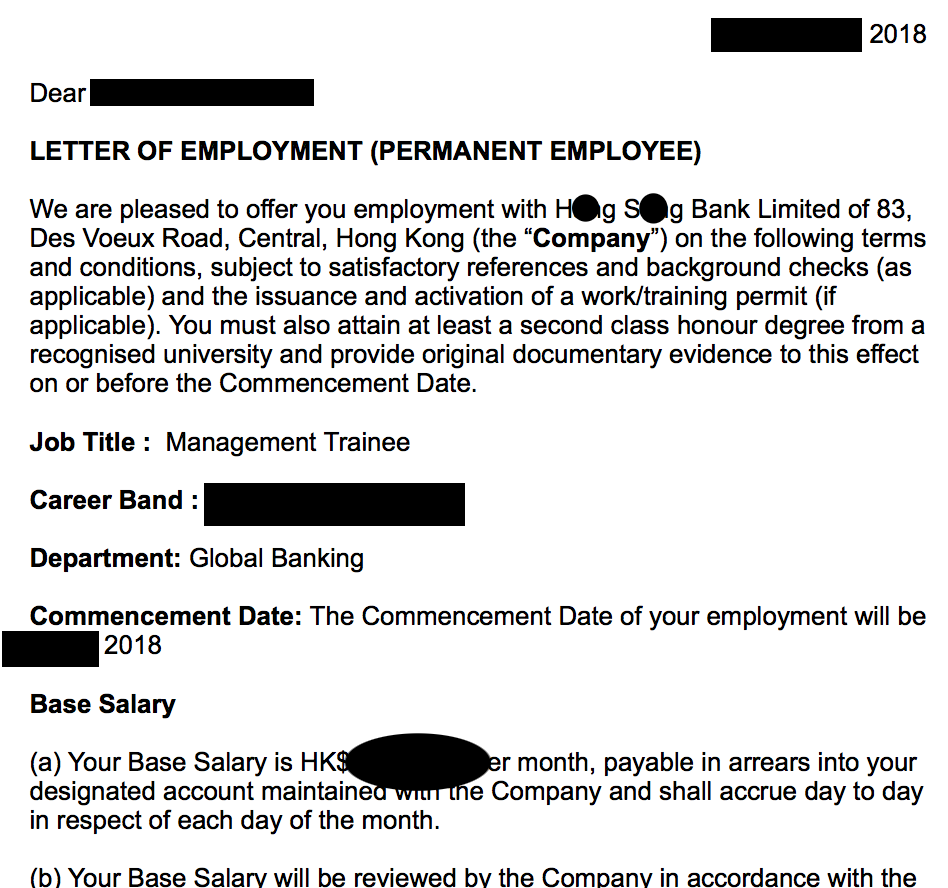 Offer Letter Hkcareers