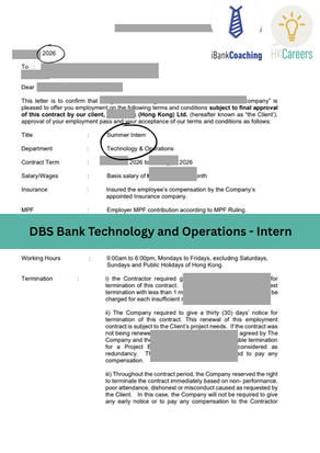 DBS Bank Technology and Operations - Intern (2026)