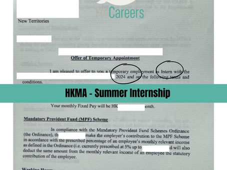 HKMA - Summer Internship 2024
