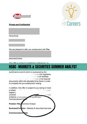 HSBC -MARKETS & SECURITIES SUMMER ANALYST 2024