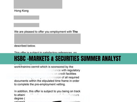 HSBC -MARKETS & SECURITIES SUMMER ANALYST 2024