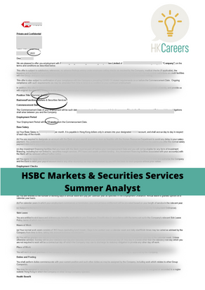 HSBC - Markets & Securities Services Summer Analyst-2023