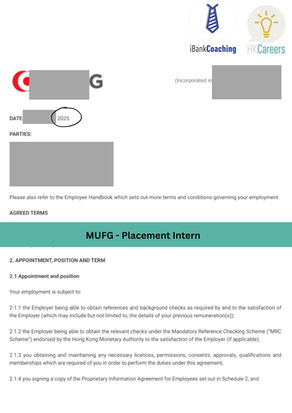 MUFG - Placement Intern