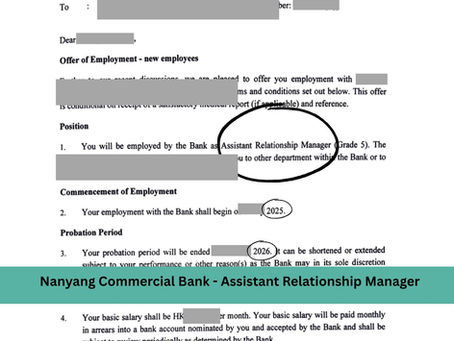 Nanyang Commercial Bank - Assistant Relationship Manager