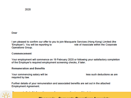 Macquarie - Corporate Operations (2020)