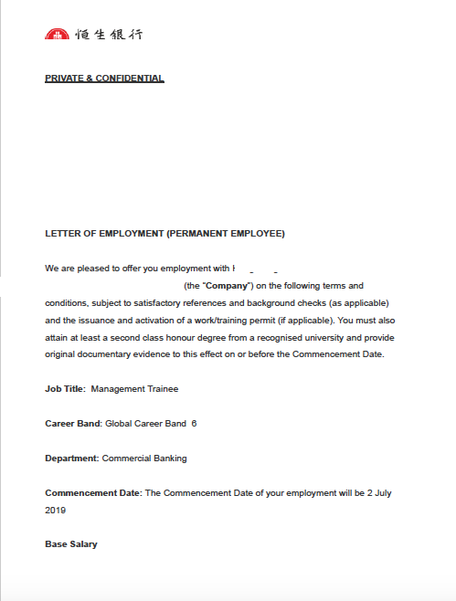 Offer Letter Hkcareers