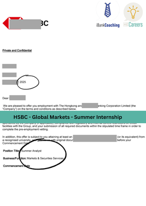 HSBC - Global Markets - Summer Internship