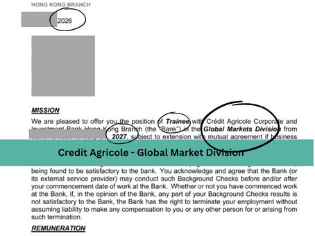 Credit Agricole - Global Market Division