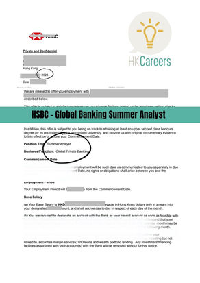 HSBC - Global Banking Summer Analyst 2024