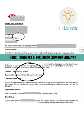 HSBC - MARKETS & SECURITIES SUMMER ANALYST 2024