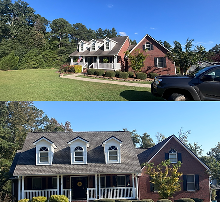 roofing job in Greenwood completed roof
