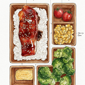 Teriyaki Salmon Bento 照烧三文鱼便当