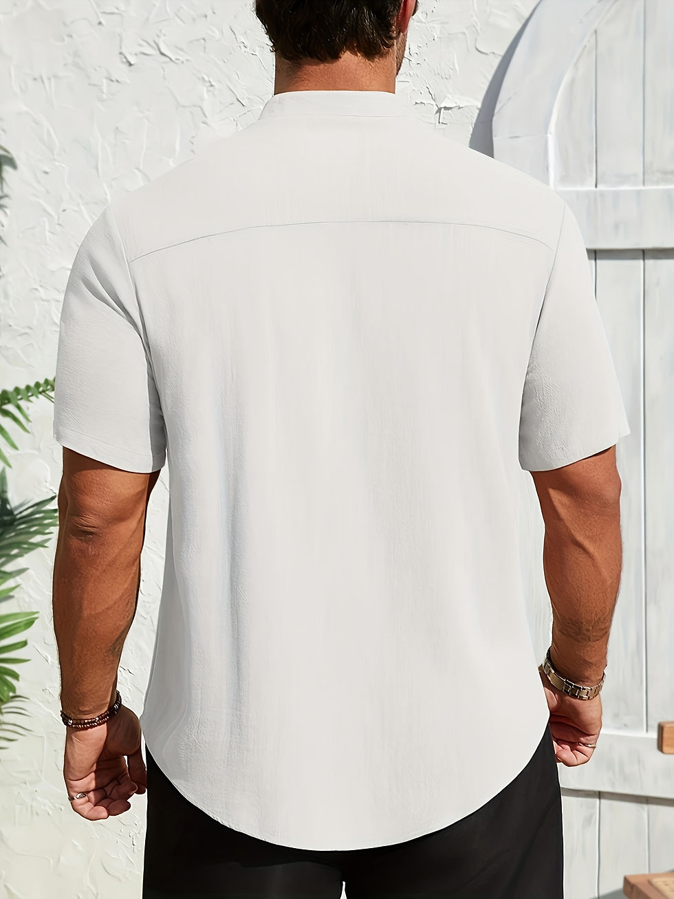 Miniatura: Camisa Masculina Neros Capri – Gola Mandarim
