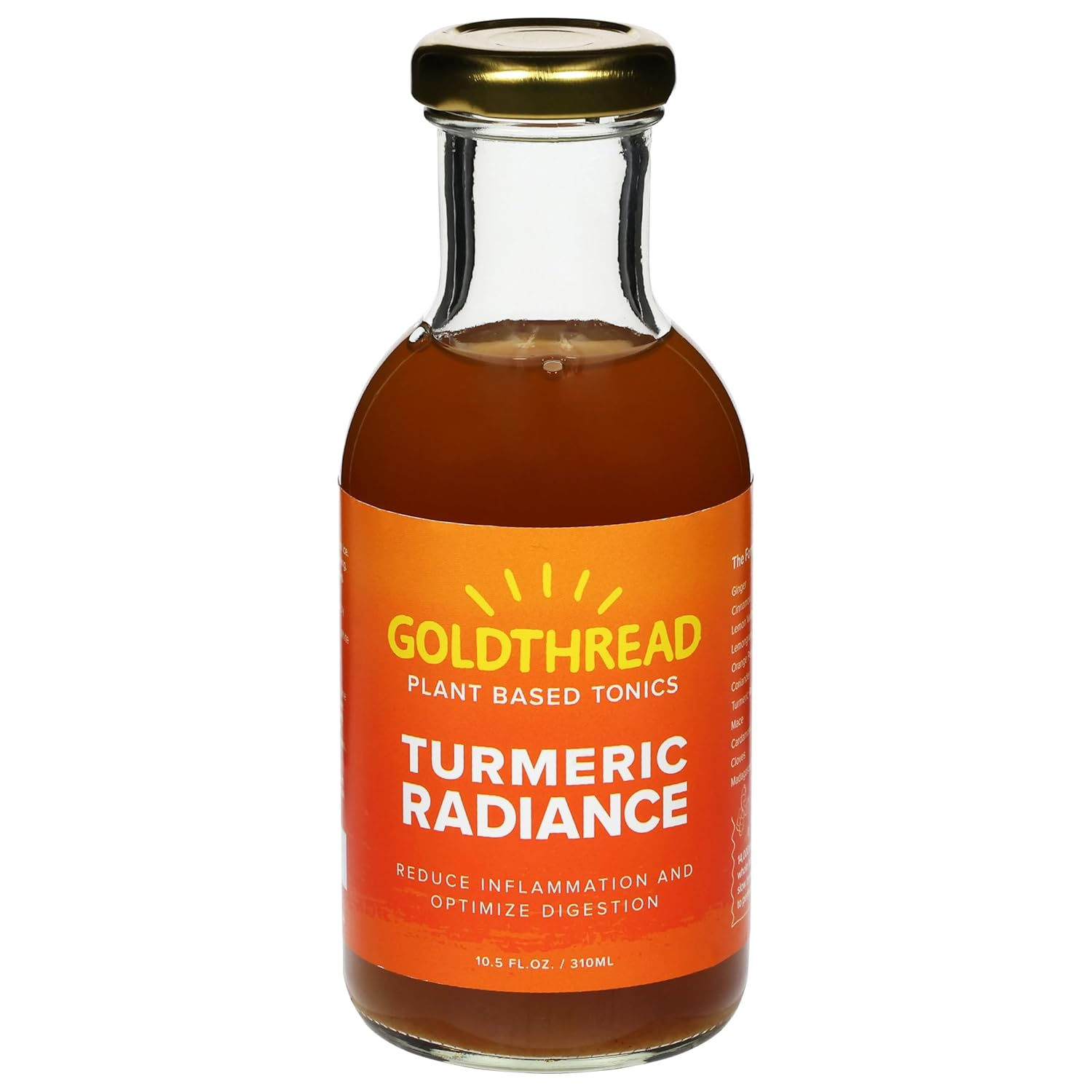 GoldThread Turmeric Radiance Plant Based Tonic (10.5 oz)