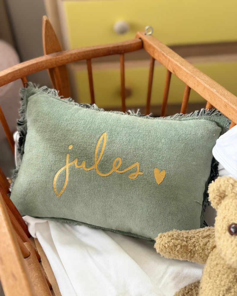coussin cadeau personnalisé naissance bébé