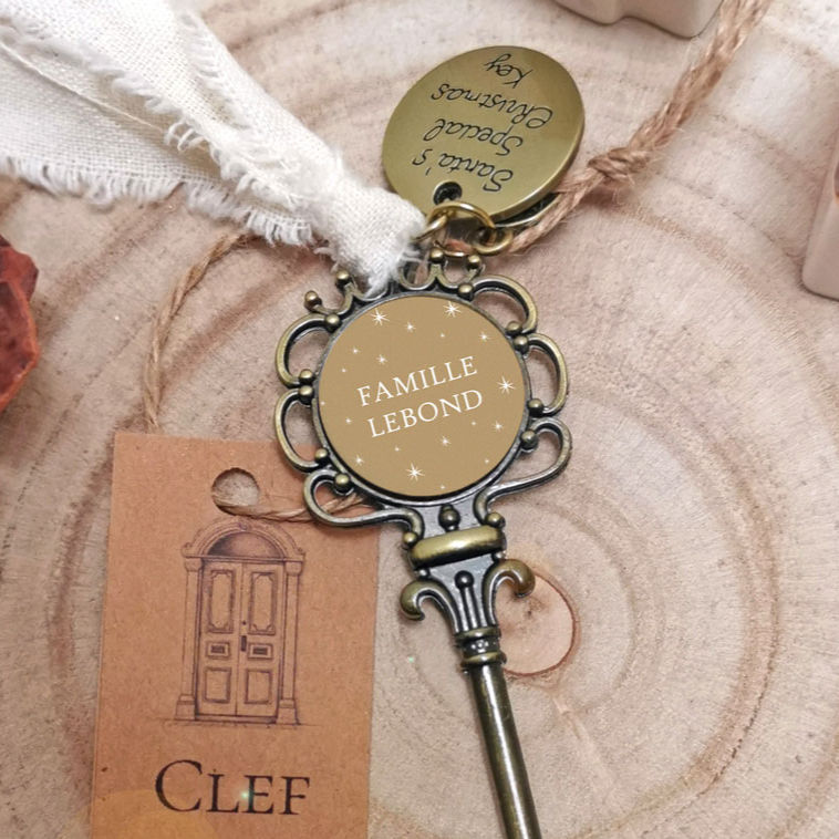 Miniature : clé magique du Père Noël personnalisée cadeau de Noël décoration sapin