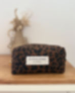 Trousse de toilette personnalisé trousse à maquillage personnalisé motif léopard