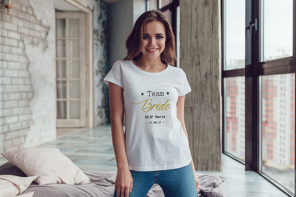 T-shirt femme team Bride, t-shirt EVJF personnalisé