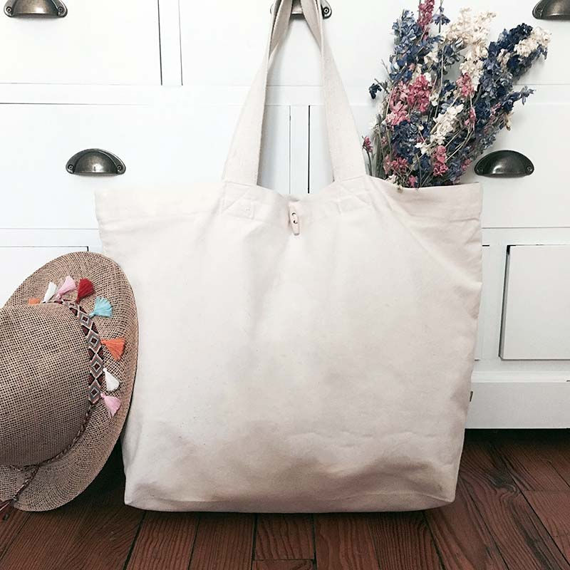 cabas xl en coton bio à personnaliser