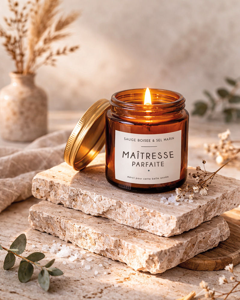 bougie parfumée personnalisée cadeau maman mamie maitresse