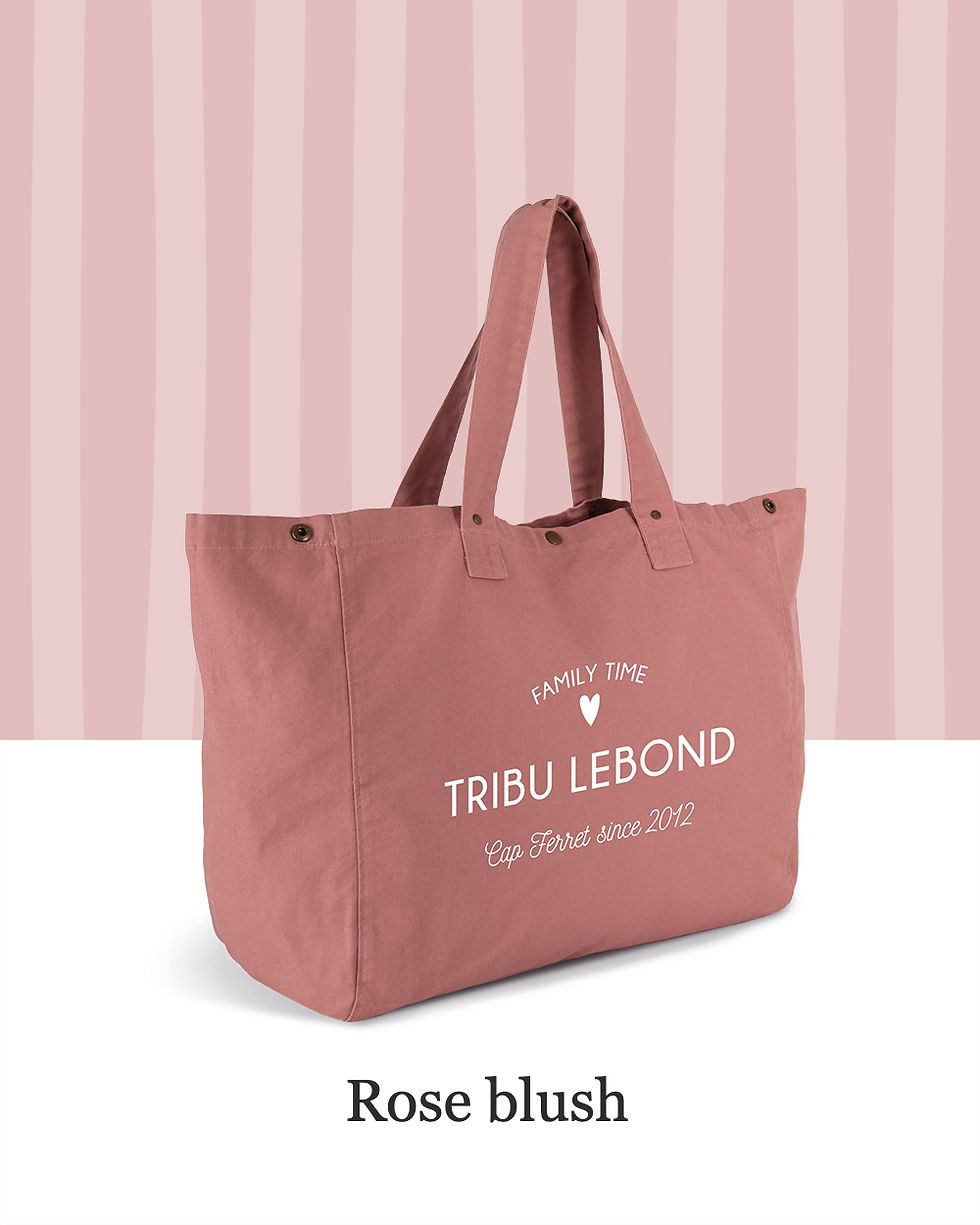 Miniature : grand sac cabas de plage personnalisé mum bag tote bag sac vacances cadeau maman mamie