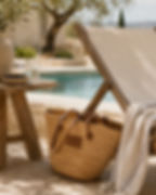 sac cabas panier de plage tressé personnalisé raphia cadeau maman fête des mères