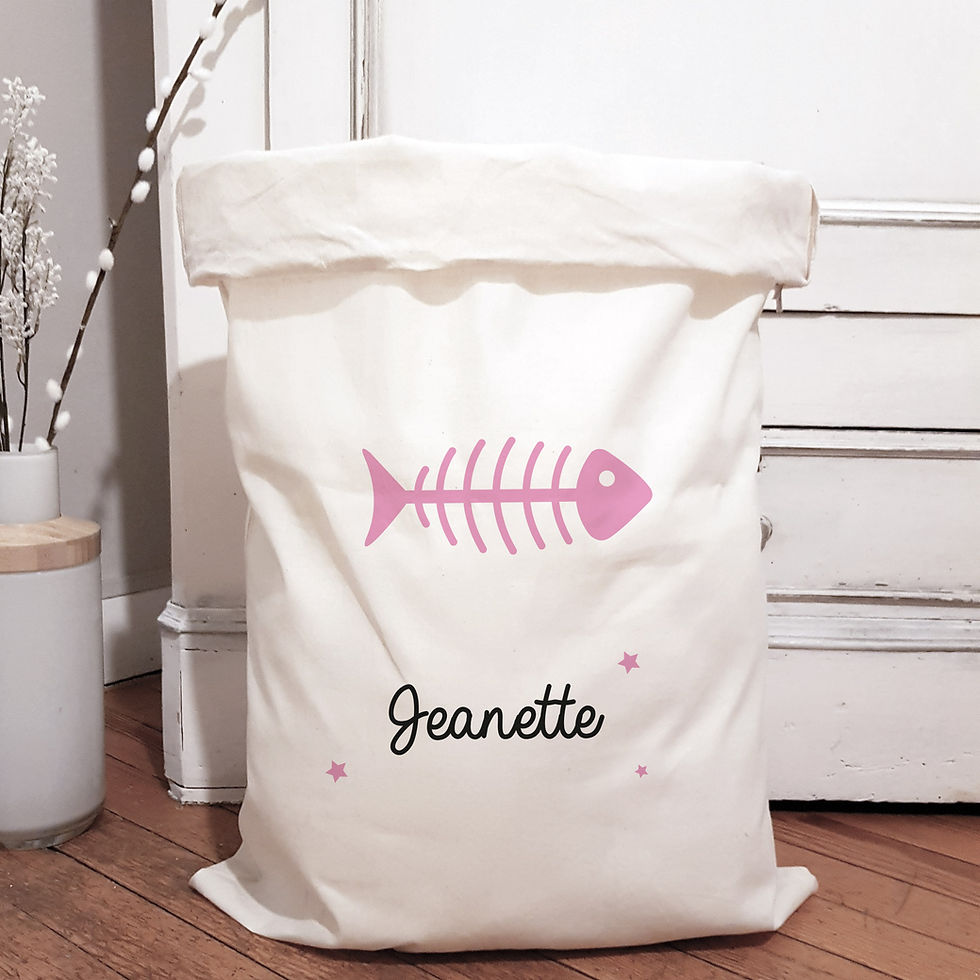 Miniature : Grand sac de rangement en coton "ANIMAUX"