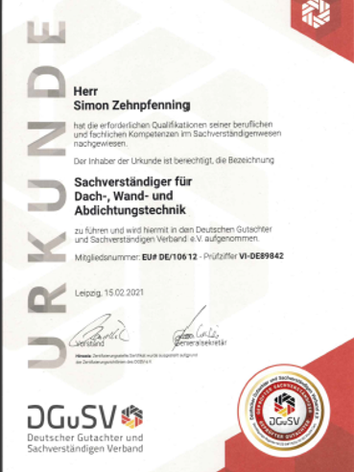 Sachverständiger Südlohn, Bausachverständige, Sachverständigenbüro Zehnpfenning Südlohn, Simon Zehnpfenning