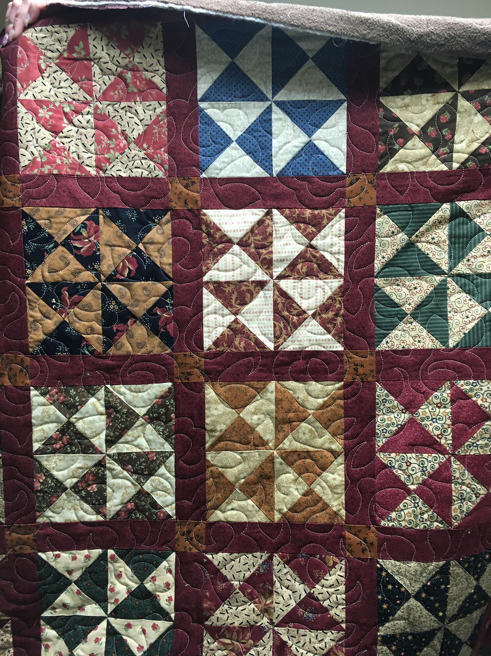 Large all-over flower pattern