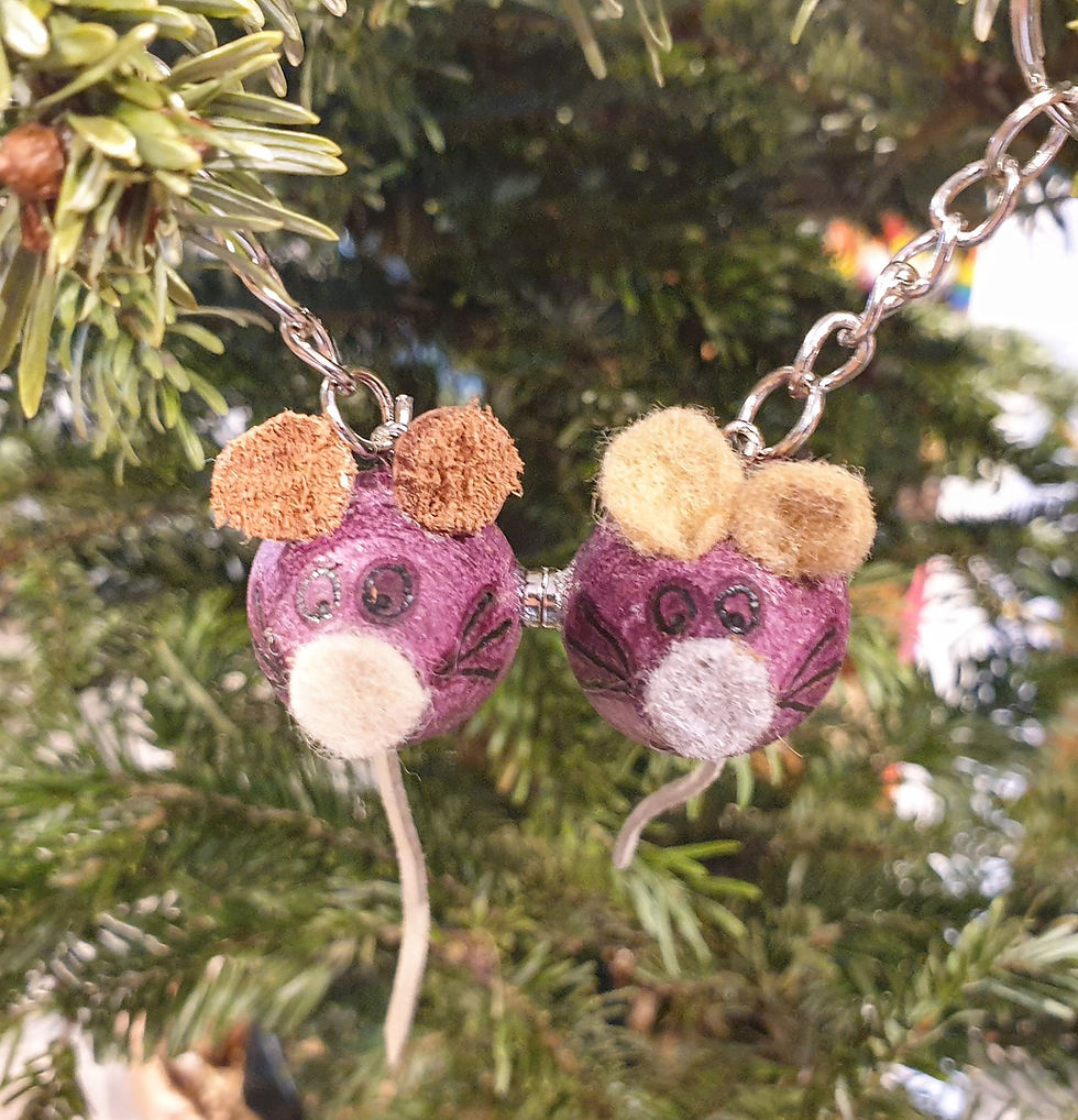 Thumbnail: Valentine's Magnet Mouse Keyring Pair