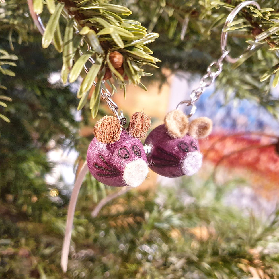 Thumbnail: Valentine's Magnet Mouse Keyring Pair