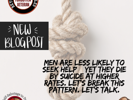Men Are Less Likely to Seek Help—Yet They Die by Suicide at Higher Rates. Let’s Break This Pattern. Let’s Talk.