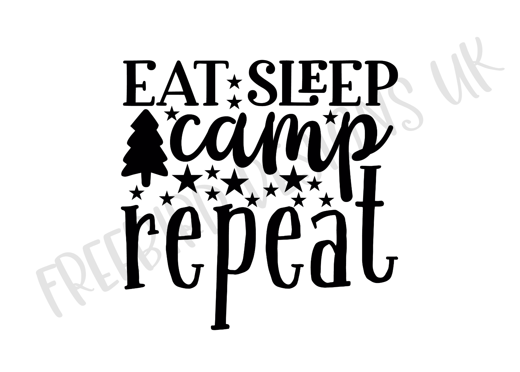 Eat Sleep Camp Repeat Vinyl Decal Sticker
